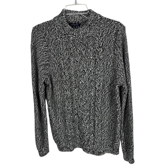 LANDS’S END Women’s Pullover Sweater Sz Large (12-14) Multi Colors Cable Knit - Picture 1 of 5
